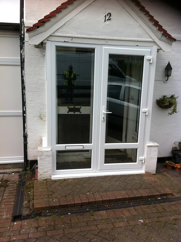 uPVC French doors fitted as front entrance in Teddington
