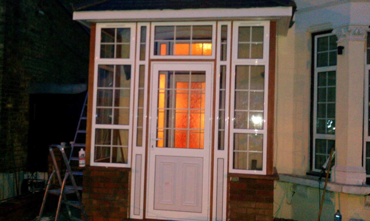 uPVC porch with Georgian bar glazing installed in Teddington